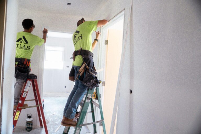 Modern home construction site in Honolulu with a view of the Pacific.